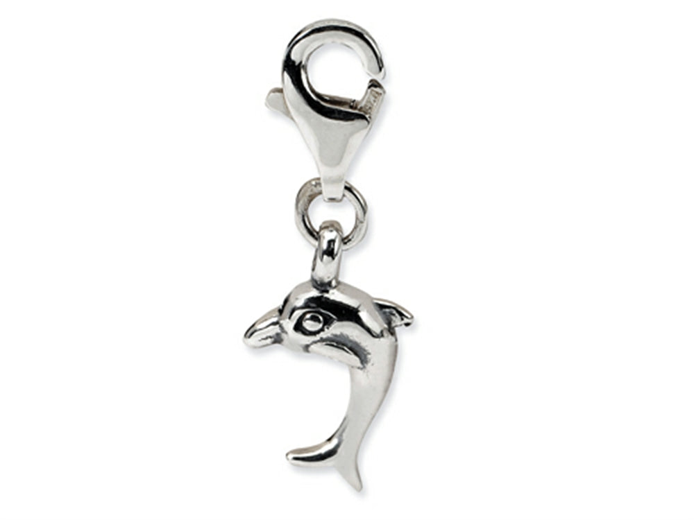 Reflections Sterling Silver Dolphin Click-on / Lobster Clasp for Bead / Charm Bracelets