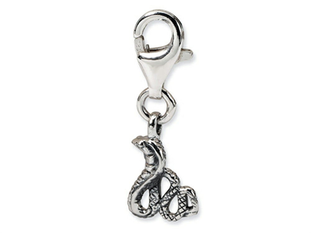 Reflections Sterling Silver Snake Click-on / Lobster Clasp for Bead / Charm Bracelets