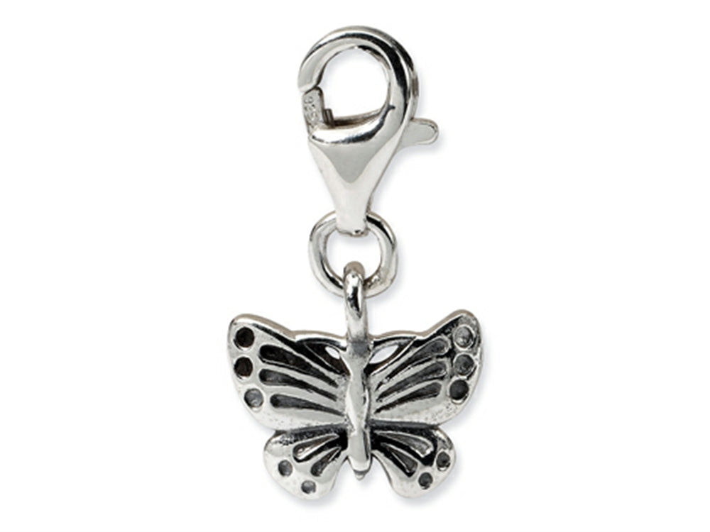 Reflections Sterling Silver Butterfly Click-on / Lobster Clasp for Bead / Charm Bracelets