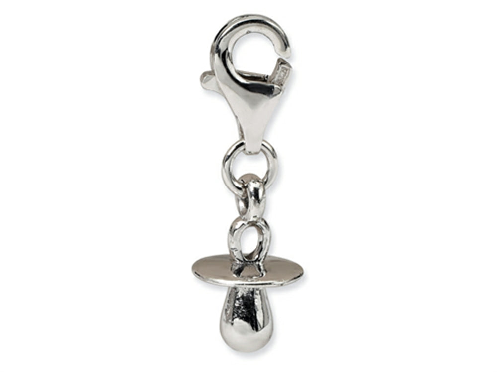 Reflections Sterling Silver Baby Pacifier Click-on / Lobster Clasp for Bead / Charm Bracelets