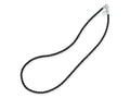 Reflections Sterling Silver Black Leather Bead Necklace 19.00 inches
