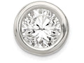 FJC Finejewelers Sterling Silver Round Cubic Zirconia Chain Slide