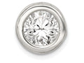 FJC Finejewelers Sterling Silver Round Cubic Zirconia Chain Slide