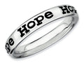 Stackable Expressions Sterling Silver Polished Enameled Hope Stackable Ring