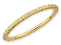 Stackable Expressions Gold Plated Sterling Silver Criss-cross Stackable Ring