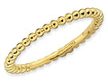 Stackable Expressions Gold Plated Sterling Silver Stackable Ring