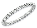 Stackable Expressions Sterling Silver Rhodium Stackable Ring