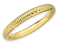Stackable Expressions Gold Plated Sterling Silver Cable Stackable Ring