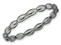 Stackable Expressions Sterling Silver Black-plated Rice Stackable Ring