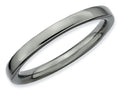 Stackable Expressions Sterling Silver Black-plated Polished Stackable Ring