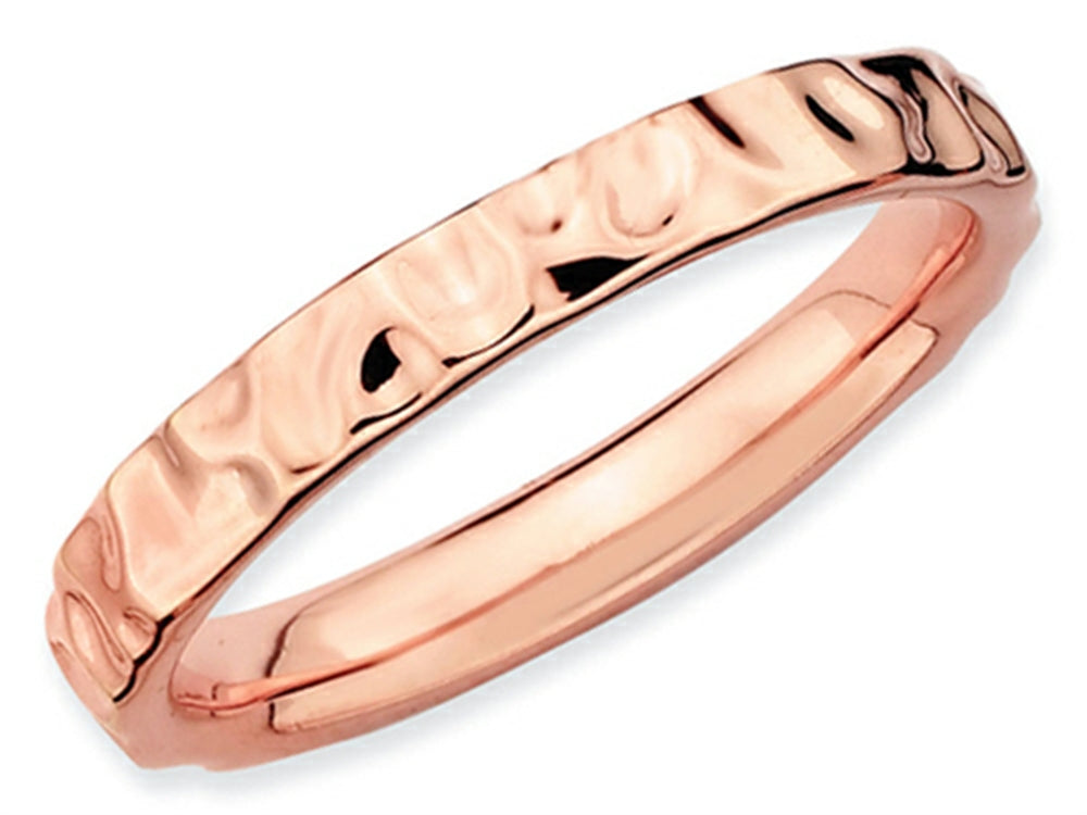 Stackable Expressions Sterling Silver Pink-plated Stackable Ring