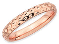 Stackable Expressions Sterling Silver Pink-plated Stackable Ring