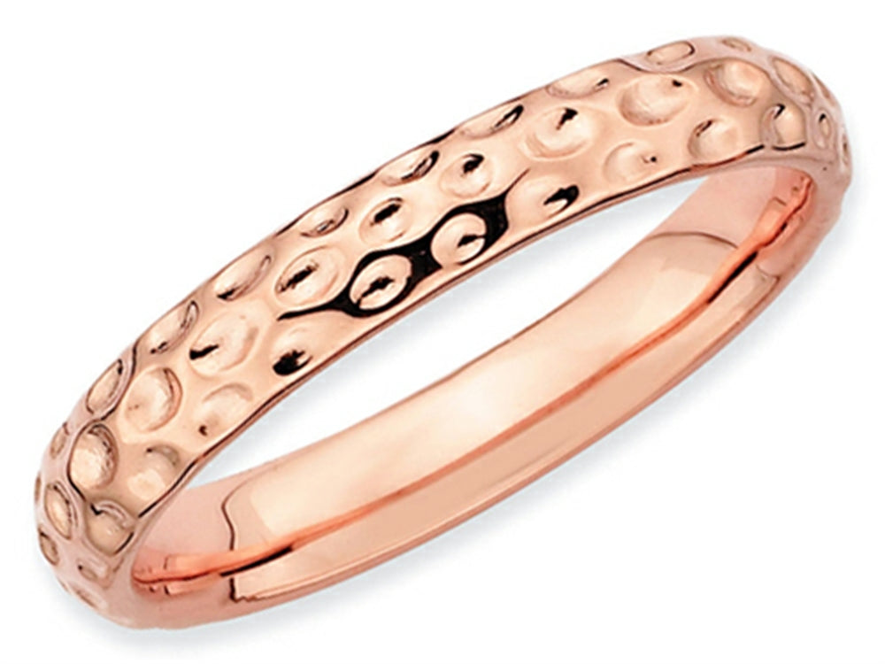 Stackable Expressions Sterling Silver Pink-plated Stackable Ring