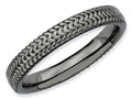Stackable Expressions Sterling Silver Black-plated Stackable Ring