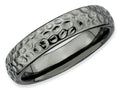 Stackable Expressions Sterling Silver Black-plated Stackable Ring