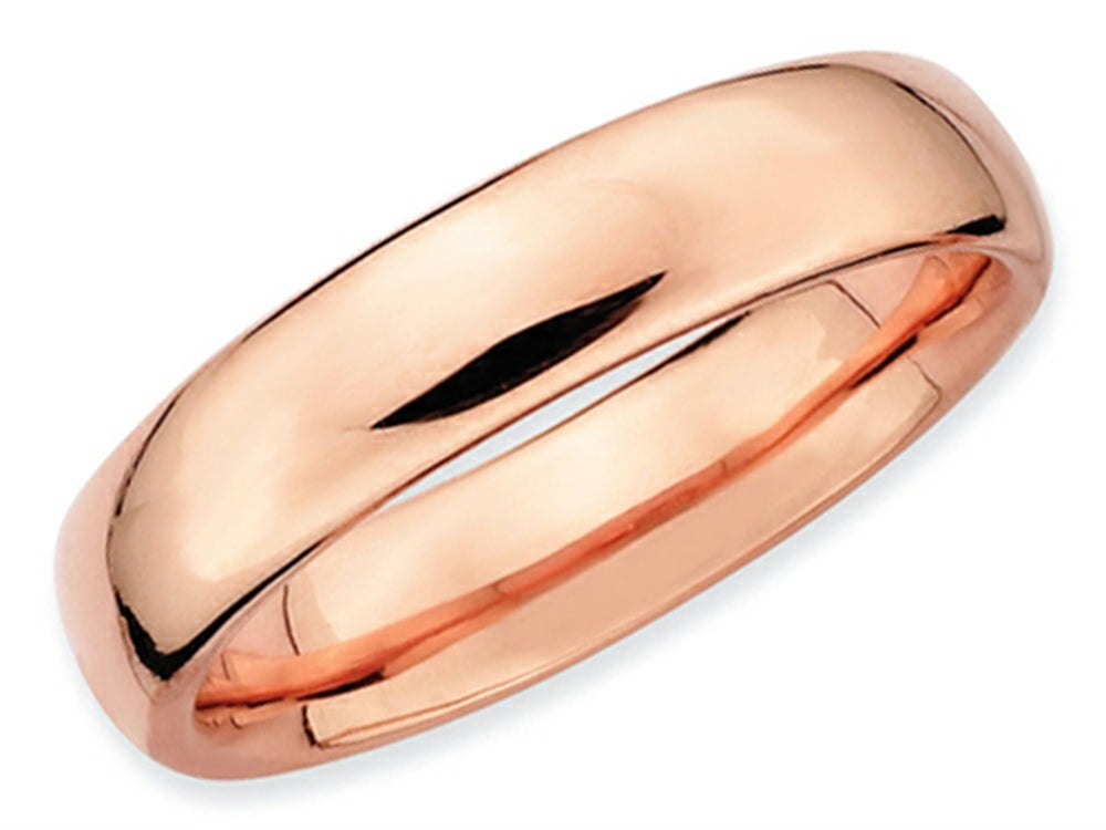 Stackable Expressions Sterling Silver Pink-plated Polished Stackable Ring