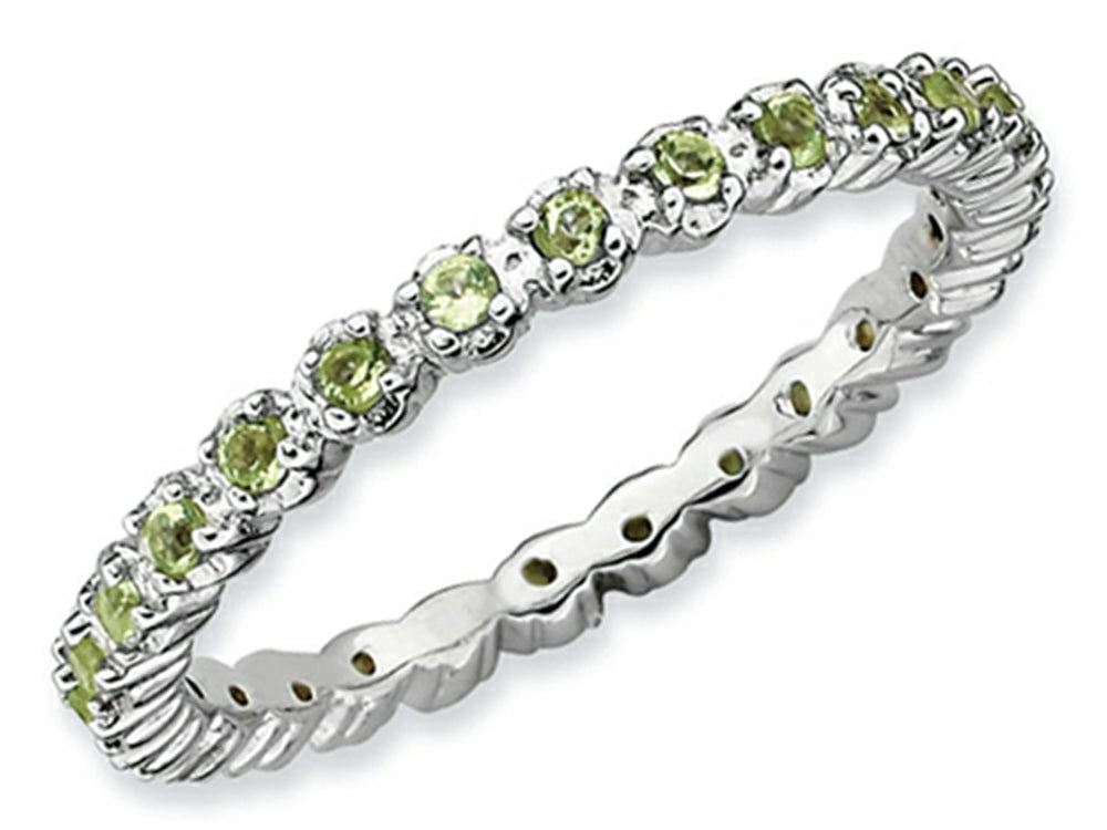 Stackable Expressions Sterling Silver Peridot Stackable Ring