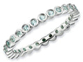Stackable Expressions Sterling Silver Aquamarine Stackable Ring
