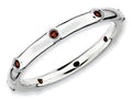 Stackable Expressions Sterling Silver Garnet Stackable Ring