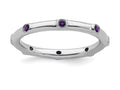 Stackable Expressions Sterling Silver Amethyst Stackable Ring