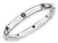 Stackable Expressions Sterling Silver Amethyst Stackable Ring