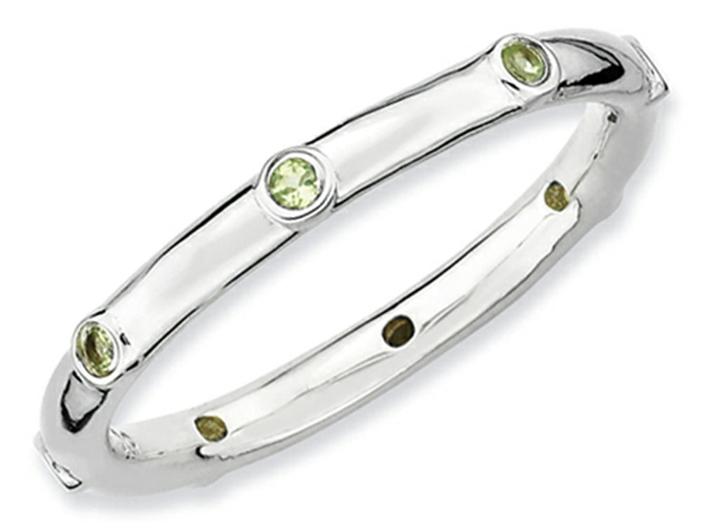 Stackable Expressions Sterling Silver Peridot Stackable Ring