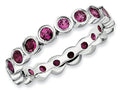 Stackable Expressions Sterling Silver Rhodolite Garnet Stackable Ring