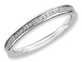 Stackable Expressions Sterling Silver and Diamonds Polished Stackable Ring