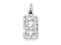 FJC Finejewelers Sterling Silver Small Bright-cut #9 Charm