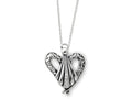 Sentimental Expressions(tm) Sterling Silver Antiqued Angel of Friendship 18 Inch Necklace