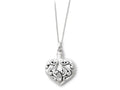 Sentimental Expressions(tm) Sterling Silver Antiqued Heart Remembrance Ash Holder 18 Inch Necklace
