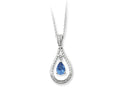 Sentimental Expressions(tm) Sterling Silver Dec. CZ Stone Never Forget Tear 18 Inch Birth Month Necklace