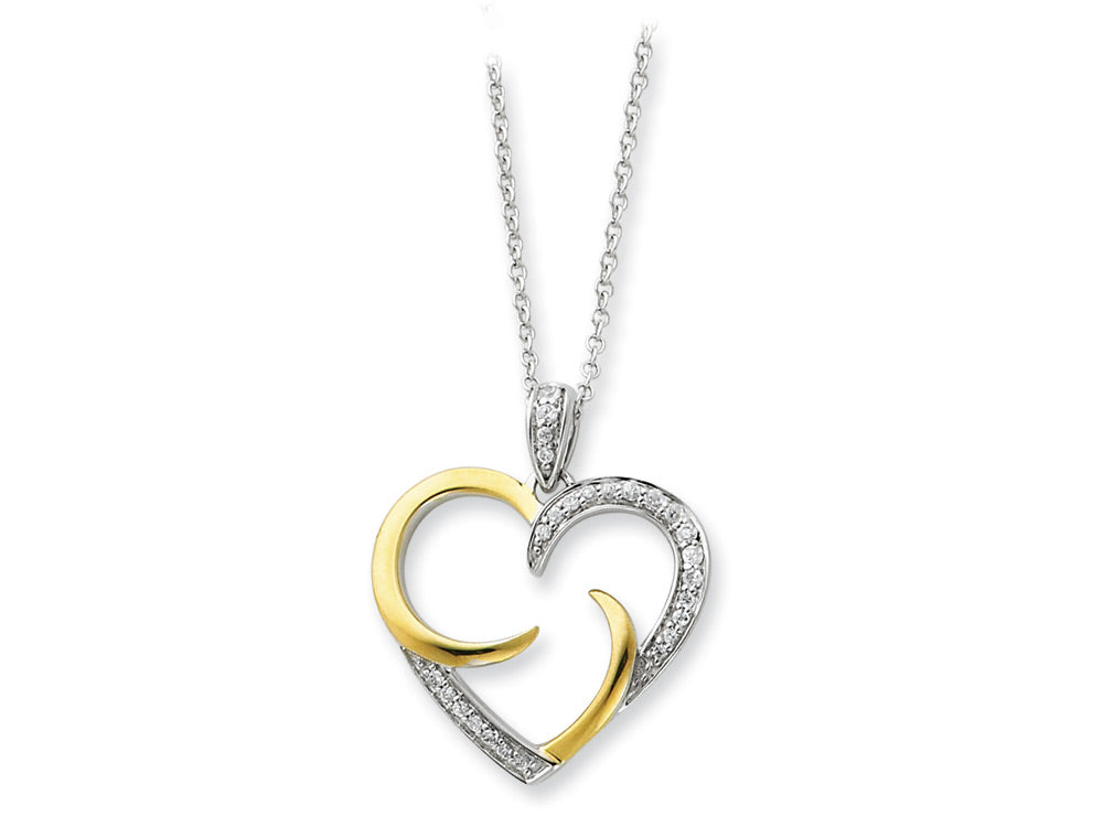 Sentimental Expressions(tm) Sterling Silver and The Arms of Love 18 Inch Heart Necklace