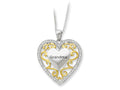 Sentimental Expressions(tm) Sterling Silver and Grandma 18 Inch Heart Necklace