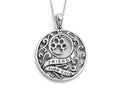 Sentimental Expressions(tm) Sterling Silver Antiqued Animal Friends-Dog 18 Inch Necklace