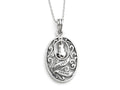 Sentimental Expressions(tm) Sterling Silver Antiqued Animal Friends-Cat 18 Inch Necklace