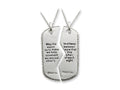 Sentimental Expressions(tm) Sterling Silver Antiqued Military Dog Tag For Two 18 Inch Necklaces