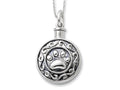 Sentimental Expressions(tm) Sterling Silver Antiqued Paw Ash Holder 18 Inch Necklace