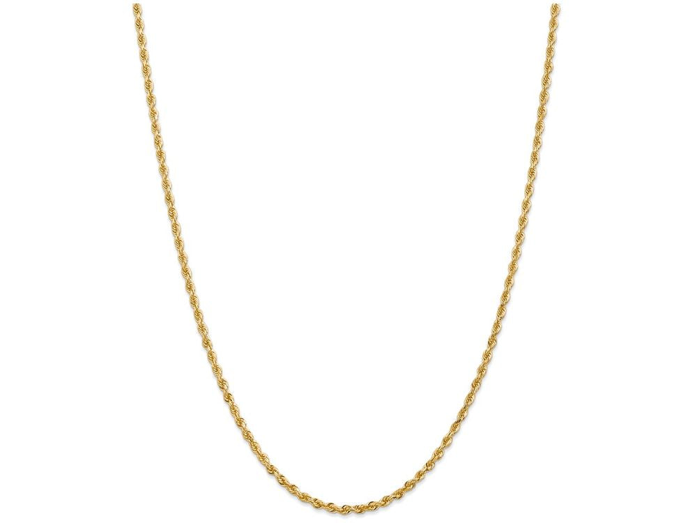 FJC Finejewelers 9 Inch 14k Yellow Gold 2.75mm bright-cut Quadruple Rope Chain Ankle Bracelet (Smaller Ankles)
