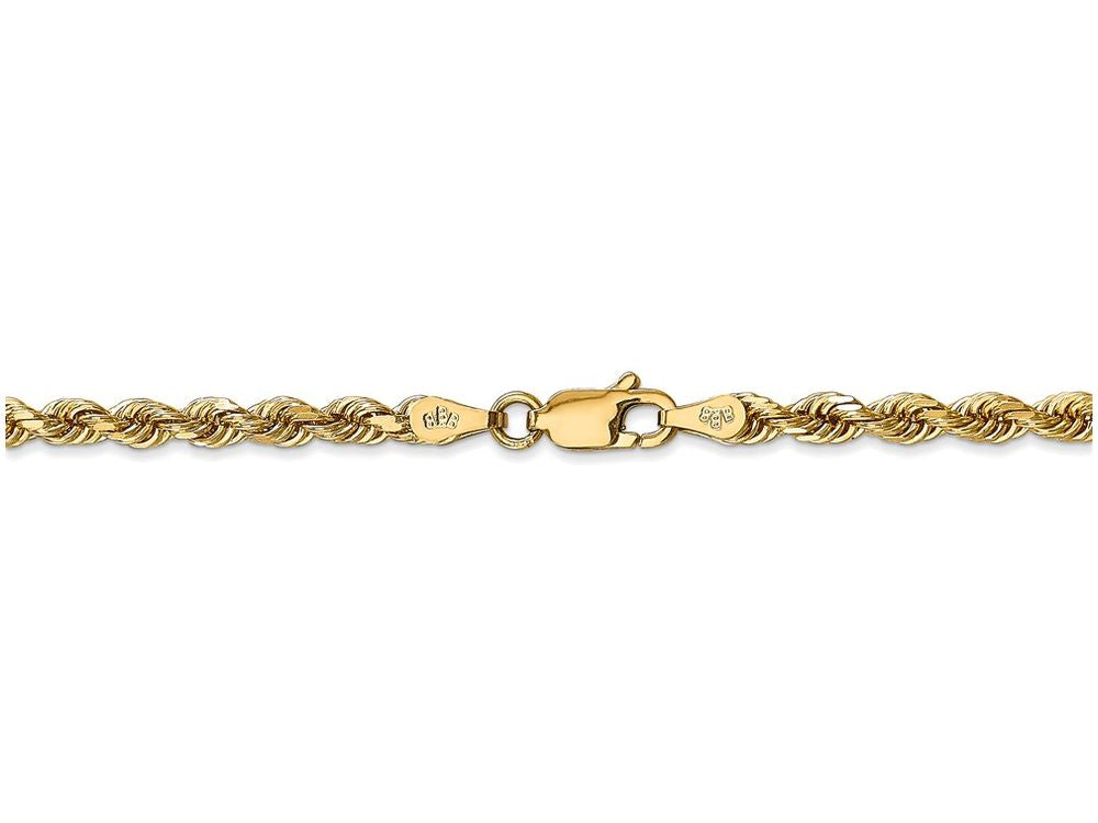 FJC Finejewelers 7 Inch 14k Yellow Gold 3.35mm bright-cut Quadruple Rope Chain Bracelet