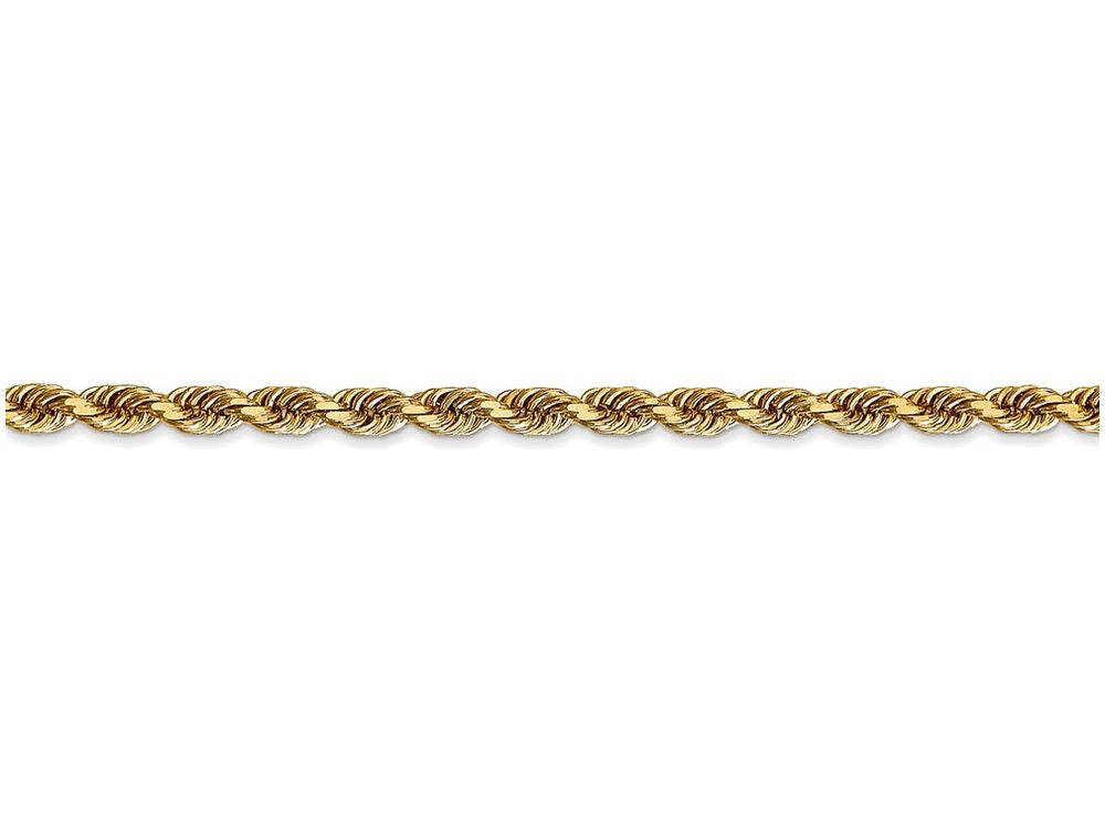 FJC Finejewelers 8 Inch 14k Yellow Gold 3.35mm bright-cut Quadruple Rope Chain Bracelet