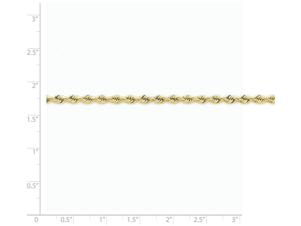 FJC Finejewelers 8 Inch 14k Yellow Gold 3.35mm bright-cut Quadruple Rope Chain Bracelet