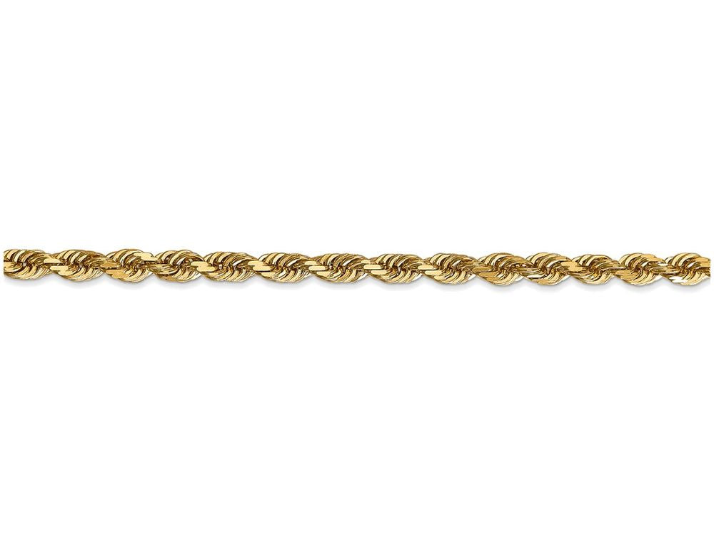 FJC Finejewelers 8 Inch 14k Yellow Gold 4mm bright-cut Quadruple Rope Chain Bracelet