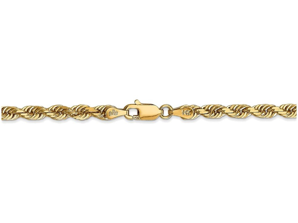 FJC Finejewelers 8 Inch 14k Yellow Gold 4mm bright-cut Quadruple Rope Chain Bracelet