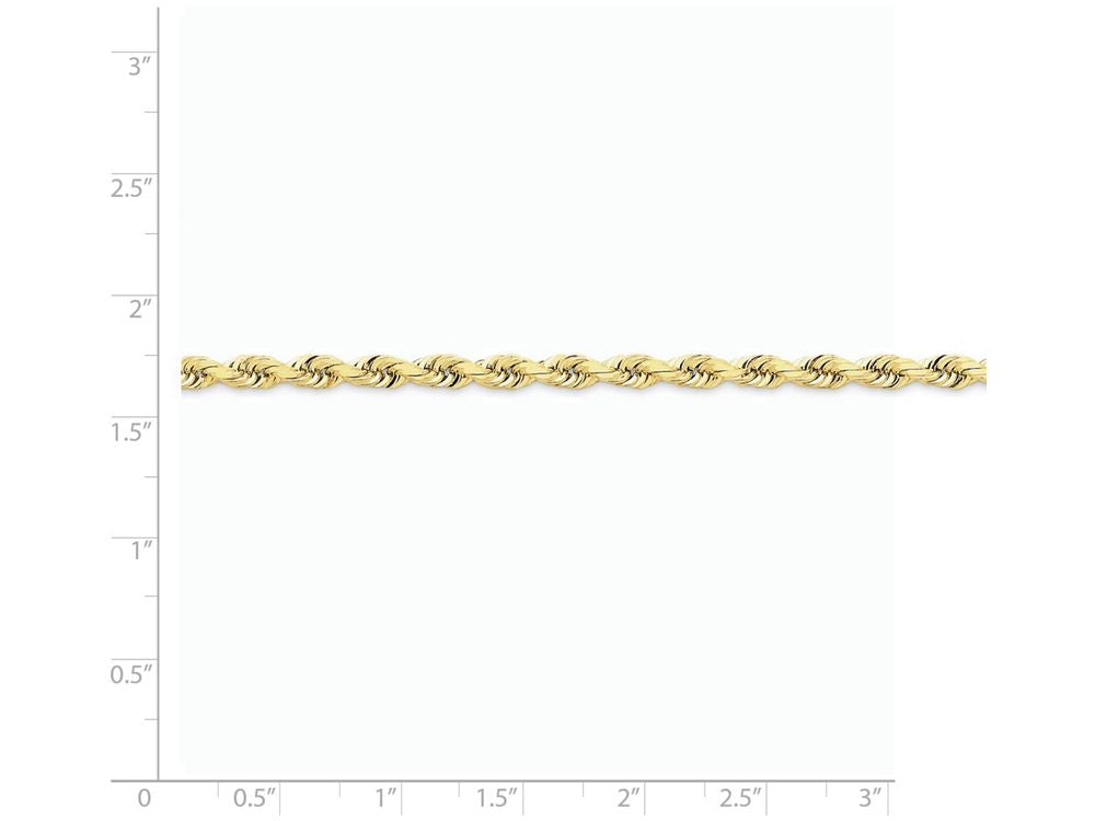 FJC Finejewelers 8 Inch 14k Yellow Gold 4mm bright-cut Quadruple Rope Chain Bracelet