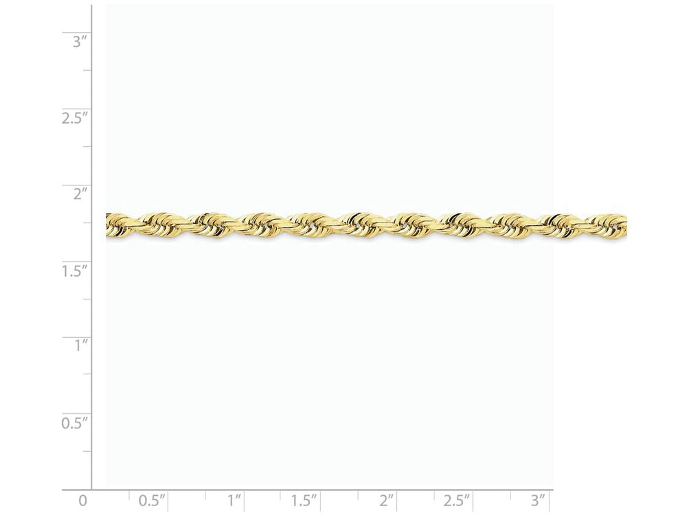 FJC Finejewelers 7 Inch 14k Yellow Gold 4.5mm bright-cut Quadruple Rope Chain Bracelet