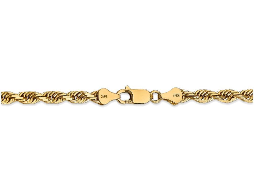 FJC Finejewelers 8 Inch 14k Yellow Gold 5.0mm bright-cut Quadruple Rope Chain Bracelet