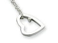 White Ice Sterling Silver Diamond Heart Necklace