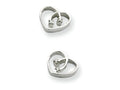 White Ice Sterling Silver Diamond Heart Earrings