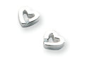 White Ice Sterling Silver Diamond Heart Earrings